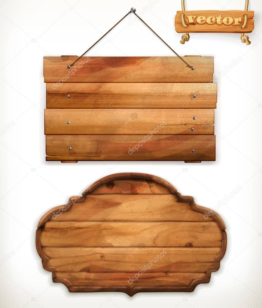 Brown wooden boards