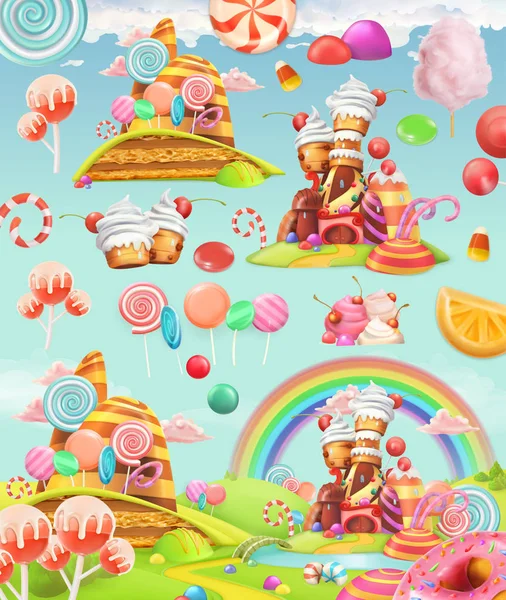 Sweet candy land — Stock Vector