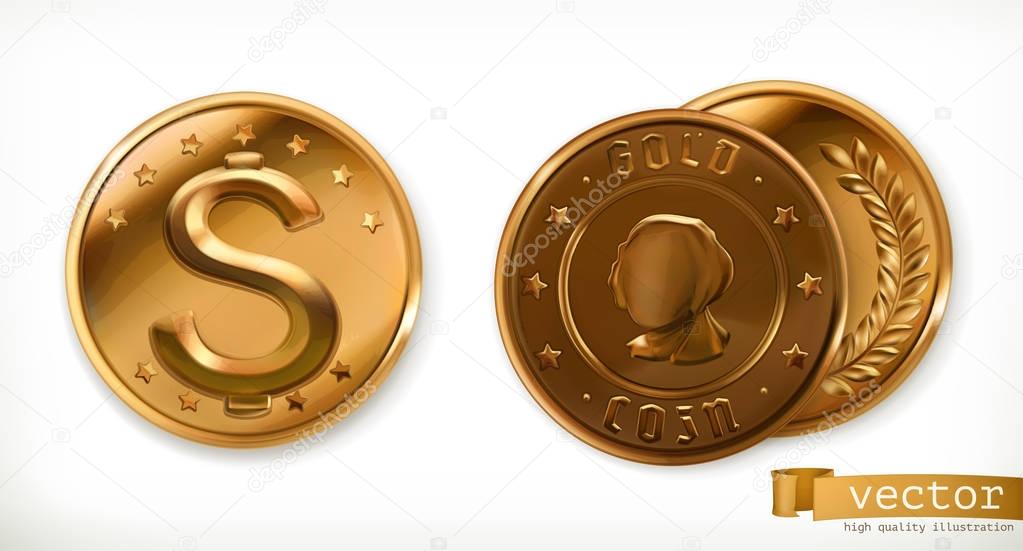 Shiny golden coins