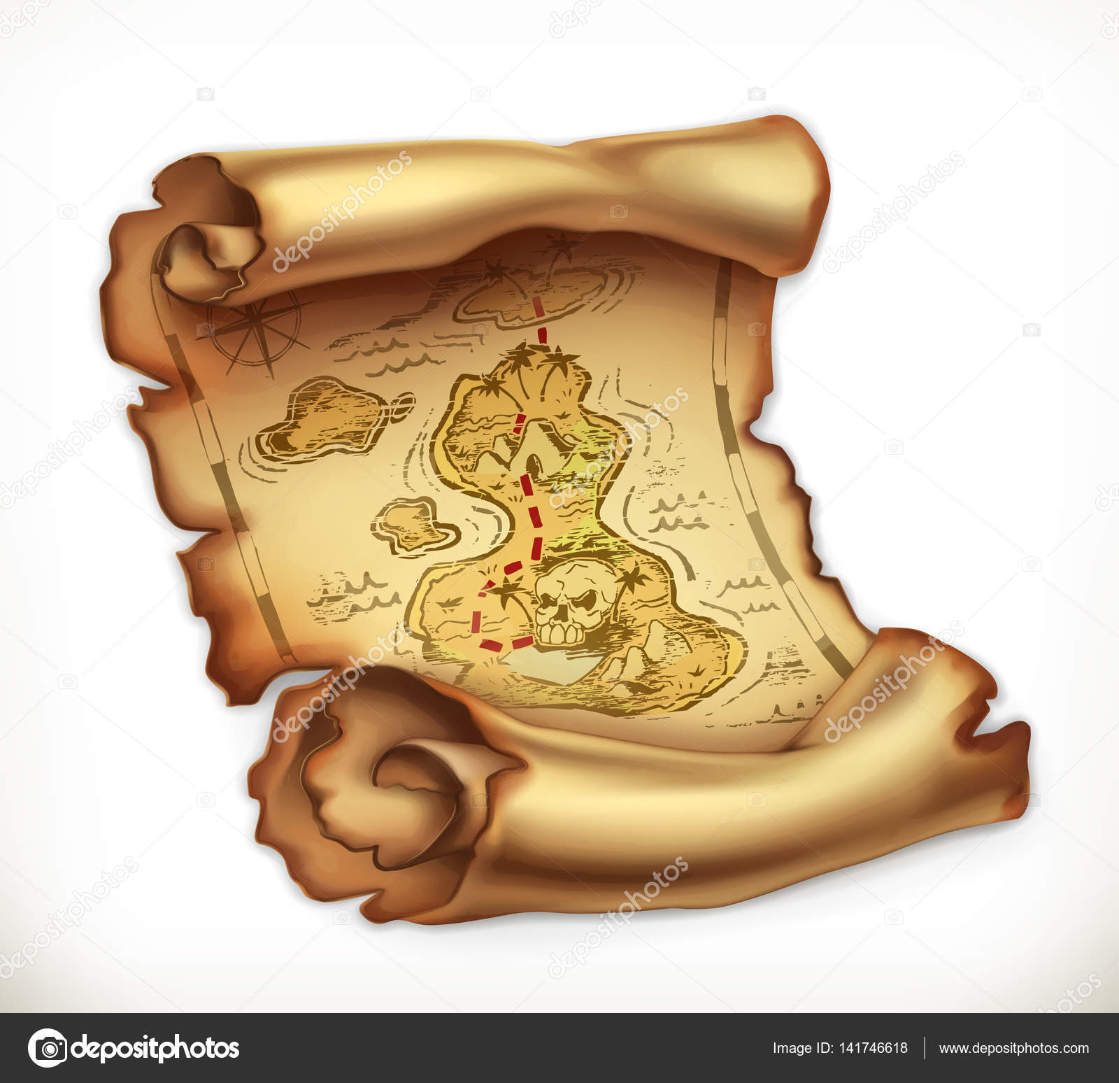 Old map, treasure island Stock Vector Image by ©natis76 #141746618 Old map, treasure island Stock Vector Image by ©natis76 #141746618