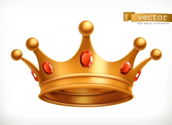Corona de oro del rey — Vector de stock