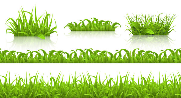 Spring grass icons