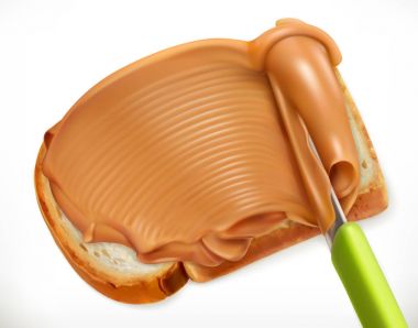 Fıstık ezmesi, 3D vektör simgesi