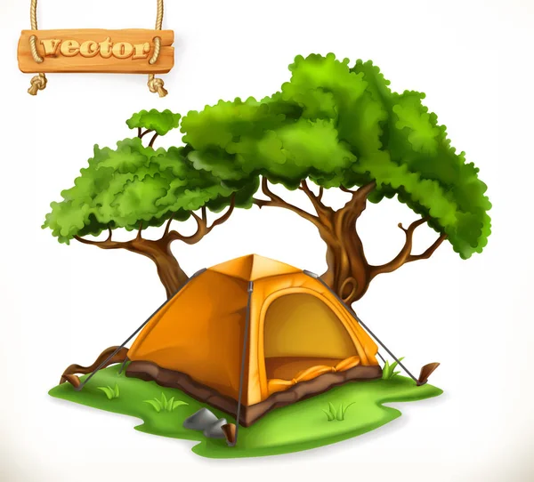 Hiking koepel tent — Stockvector