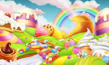 Candyland yatay, gökkuşağı