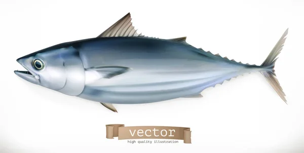 Atum peixes em branco — Vetor de Stock