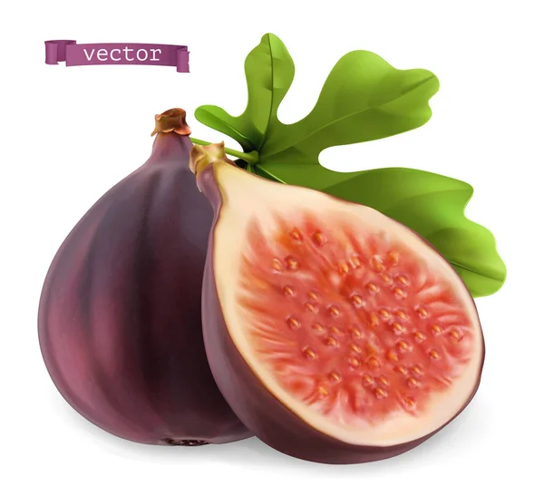 Figs Realistic Vector Icon — Stock Vector