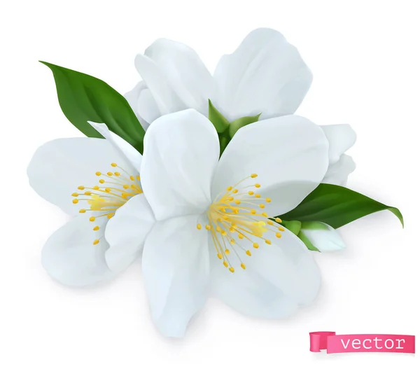 Bahar Çiçekleri Gerçekçi Vektör Simgesi — Stok Vektör