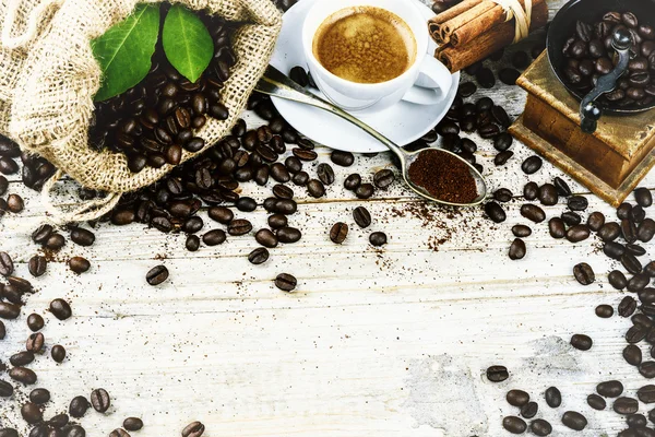 Hete zwarte koffie — Stockfoto