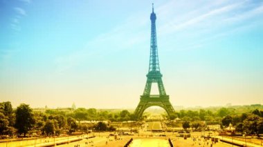 Cityscape Eyfel Kulesi ve Trocadero Paris