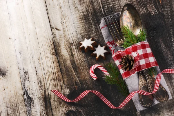 Christmas dukningen i i retrostil — Stockfoto