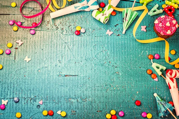 Marco de cumpleaños colorido —  Fotos de Stock