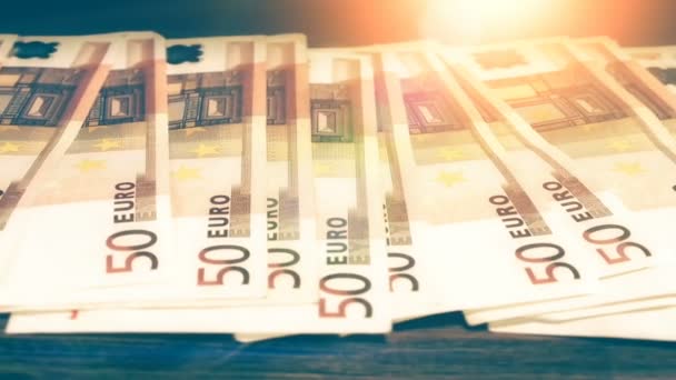Euro Görünümünü Üst Üste Toplandı — Stok video