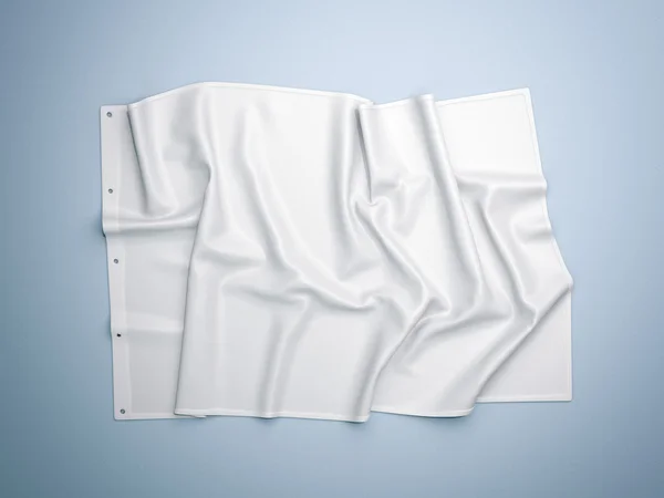 White blank banner. 3d rendering — Stock Photo, Image