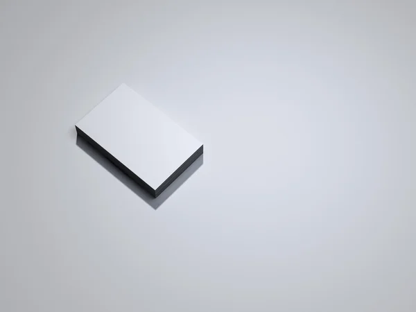 Белые визитки. 3d-рендеринг — стоковое фото
