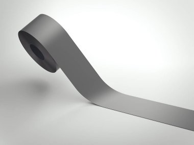 Rulo gri bant. 3D render