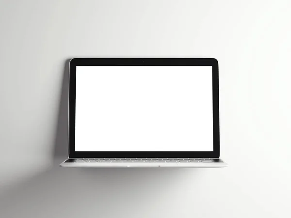 Opened modern laptop. 3d rendering — Stock Photo, Image