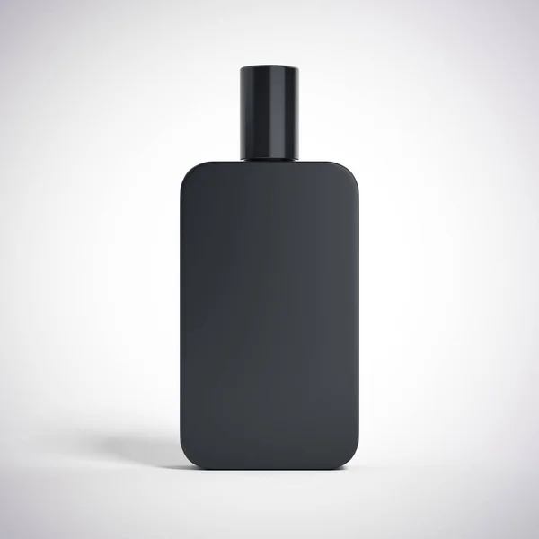 Μαύρο κενό parfume μπουκάλι. 3D rendering — Φωτογραφία Αρχείου