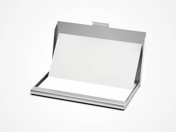 Estuche de plata. renderizado 3d — Foto de Stock