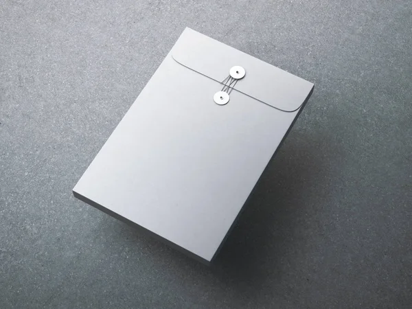 현대적인 스튜디오에 회색 종이 폴더입니다. 3 차원 렌더링 — 스톡 사진