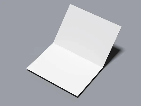 Foglio in bianco aperto. rendering 3d — Foto Stock
