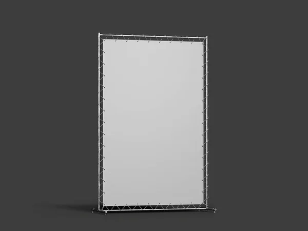 Bílý svislý prázdné reklamní stojan. 3D vykreslování — Stock fotografie
