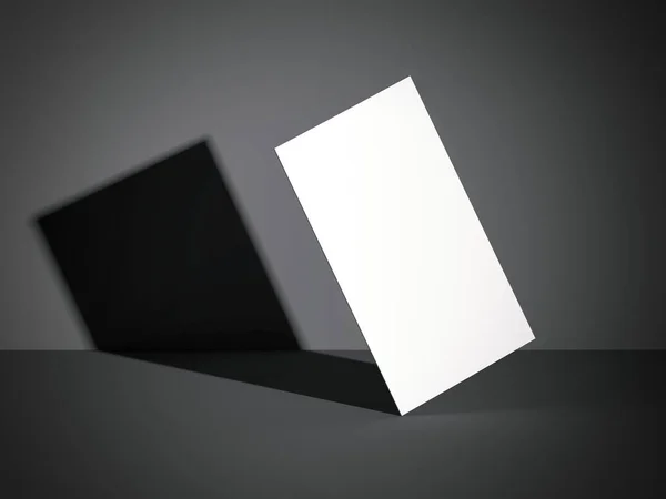 Witte visitekaartje in een moderne studio. 3D-rendering — Stockfoto
