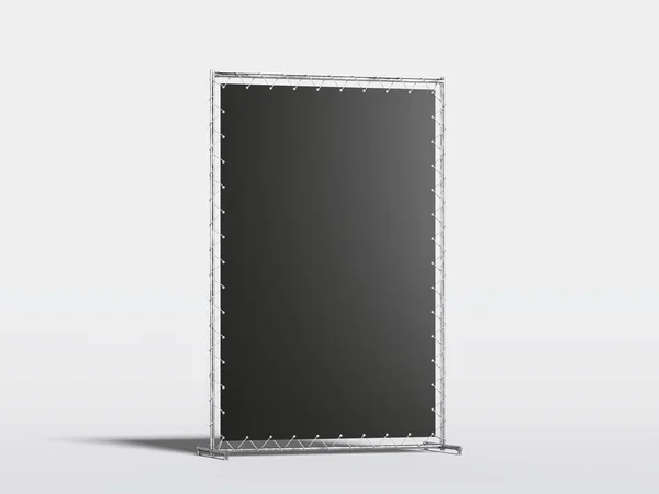 黑色垂直空白广告立牌系列。3d 渲染 — 图库照片