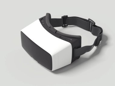 VR sanal gerçeklik kulaklık. 3D render