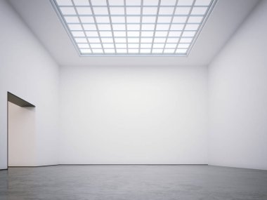 Parlak modern Galerisi. 3D render