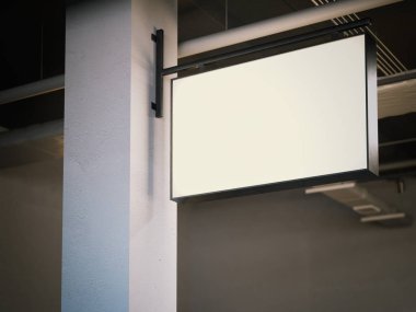 Dikdörtgen tabela beyaz sütun. 3D render