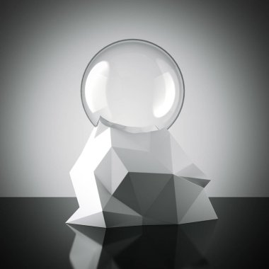 Boş dünya futuristik tabanı ile. 3D render