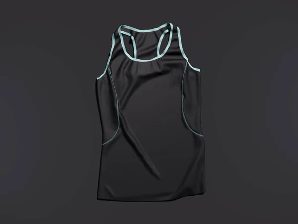 Чорна спортивна футболка. 3D візуалізація — стокове фото