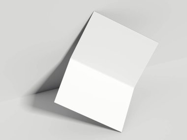 Beyaz leadleat açıldı. 3D render
