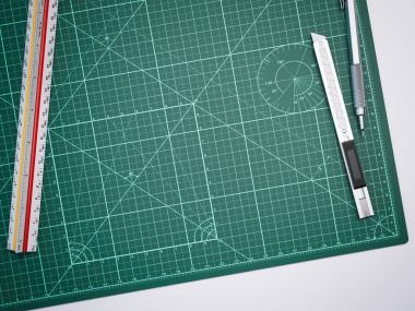 Boş kesme mat beyaz izole. 3D render
