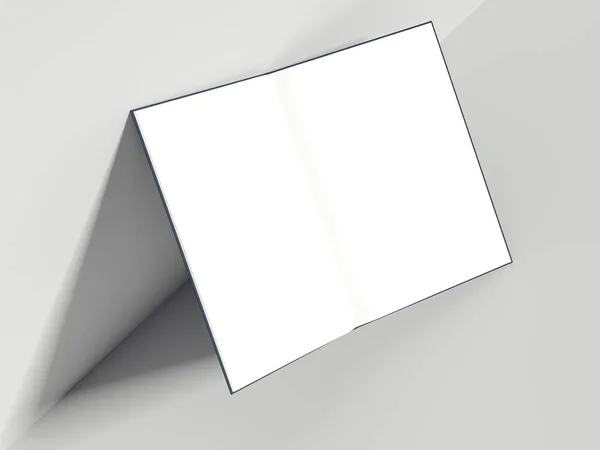 Libro bianco aperto. rendering 3d — Foto Stock