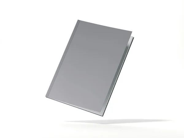 Libro grigio bianco. rendering 3d — Foto Stock