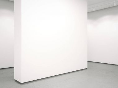 Modern Galerisi içi net. 3D render