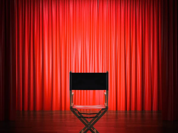 Directores de silla en el teatro. renderizado 3d — Foto de Stock