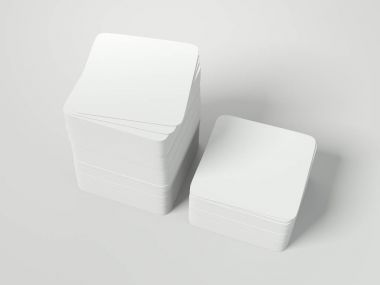 Beyaz bira bardak. 3D render