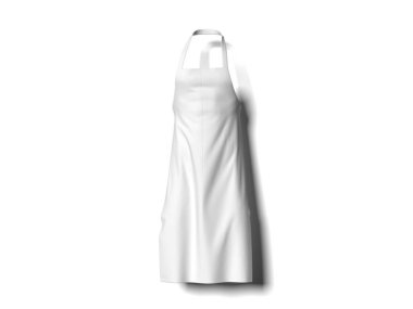White apron. 3d rendering clipart