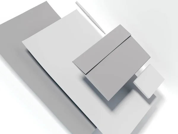 Una maqueta de marca gris. renderizado 3d —  Fotos de Stock