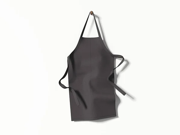 Black blank apron hanging. 3d rendering — Stock Photo, Image