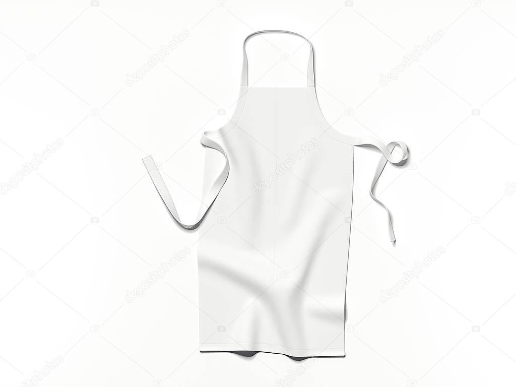 White blank apron. 3d rendering