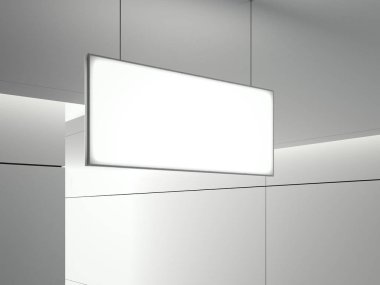 Aydınlatma tabela. 3D render