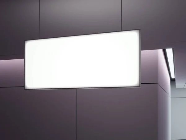 Bright lighting signboard. 3d rendering — Stock Photo, Image