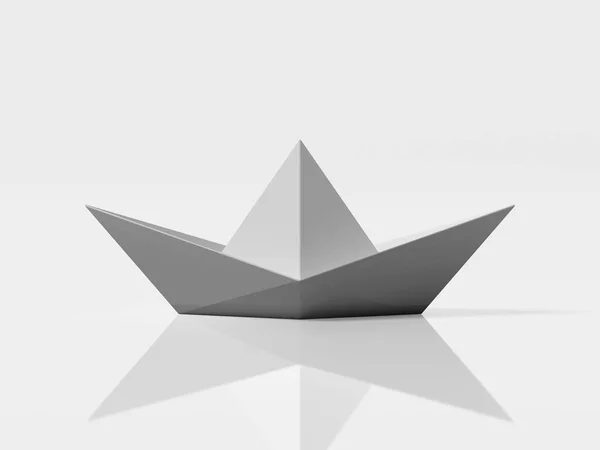 White paper ship. 3d rendering — Stock Photo, Image