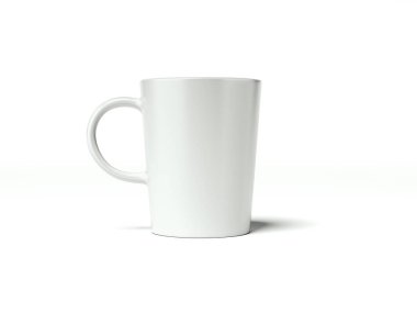Beyaz boş Kupası. 3D render