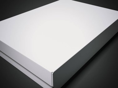 Beyaz hediye kutusu. 3D render