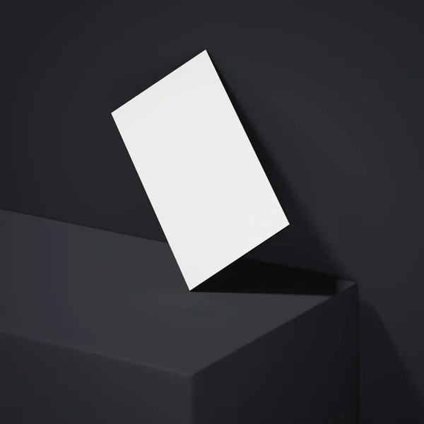 Κενή λευκή επαγγελματική κάρτα. 3D rendering — Φωτογραφία Αρχείου